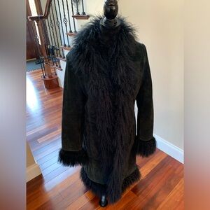 Marvin Richards Vintage Coat Suede and Mongolian Fur